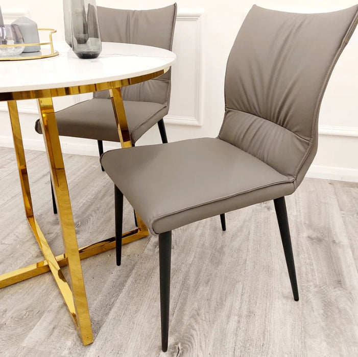 Flora Leather Dining Chair-Cheshire Furniture Outlet