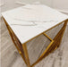 Azure Gold Lamp Table with Polar White Sintered Top-Cheshire Furniture Outlet