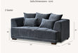 Aluxo Gramercy Group in Steel Velvet-Cheshire Furniture Outlet