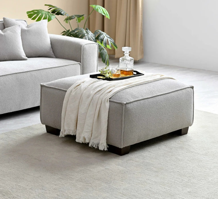 Aluxo Dakota 4 seater with Chaise in Pebble Boucle-Cheshire Furniture Outlet