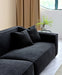 Aluxo Dakota 4 seater with Chaise in Midnight Boucle-Cheshire Furniture Outlet