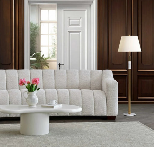 Aluxo Astoria 3 Seater Sofa in Oatmeal Boucle Fabric-Cheshire Furniture Outlet