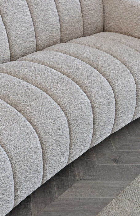 Aluxo Astoria 3 Seater Sofa in Oatmeal Boucle Fabric-Cheshire Furniture Outlet