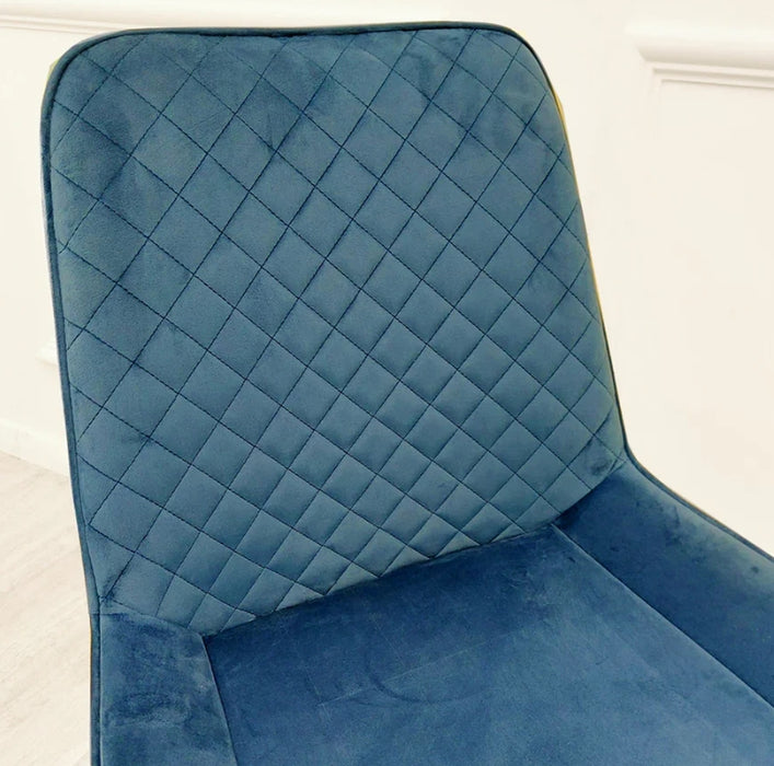 4 x Luna Dining Chairs in Navy Blue-Cheshire Furniture Outlet