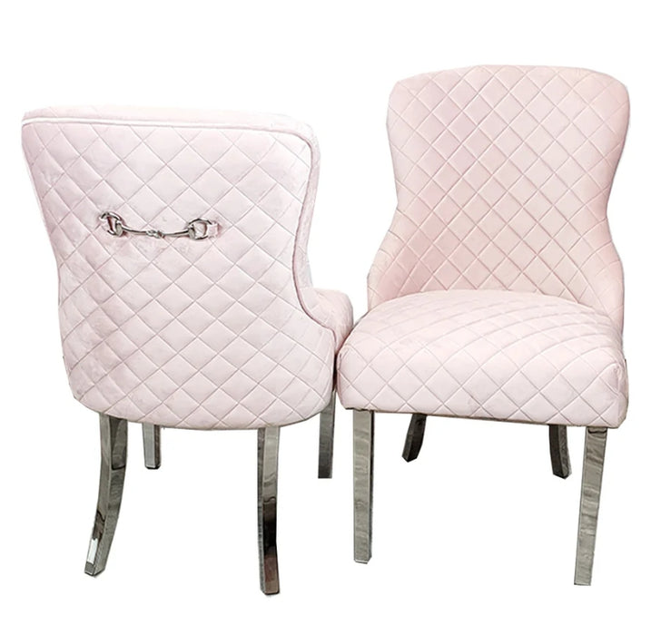 4 x Kate Dining Chair (Pink or Light Grey)-Cheshire Furniture Outlet