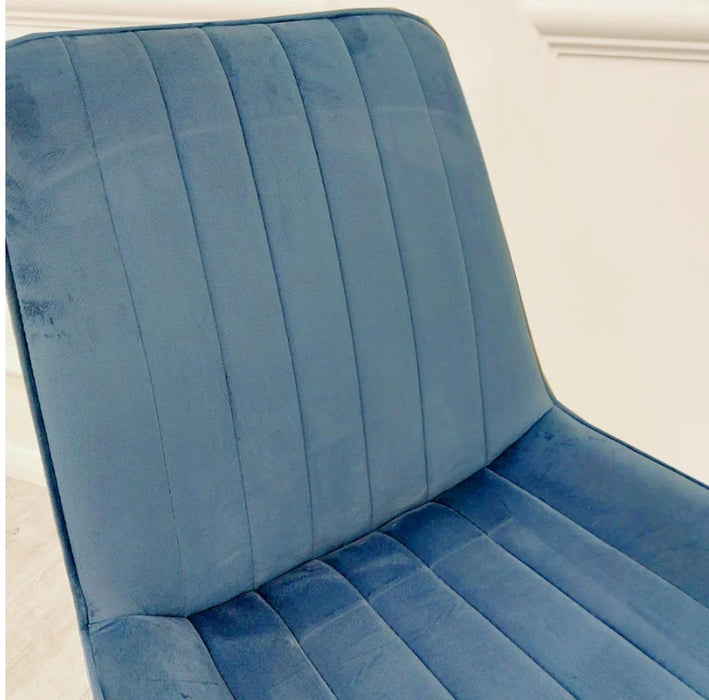 4 x Dido Dining Chairs in Navy Blue-Cheshire Furniture Outlet