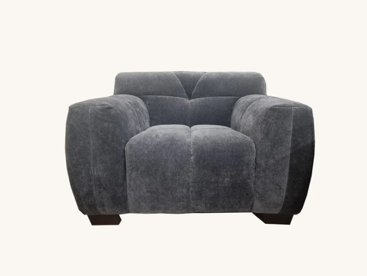 Aluxo Harlem Sofa Range in Steel Velvet-Cheshire Furniture Outlet