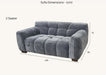 Aluxo Harlem Sofa Range in Steel Velvet-Cheshire Furniture Outlet