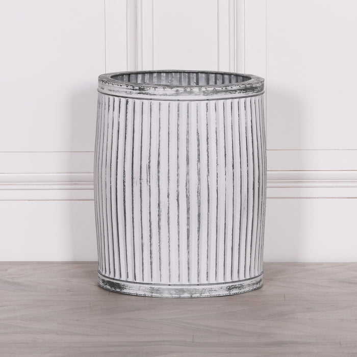 Round Dolly Tub Metal Planter – Medium