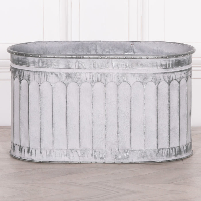 Arched Pattern Metal Planter – Medium