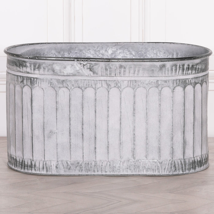Arched Pattern Metal Planter – Large