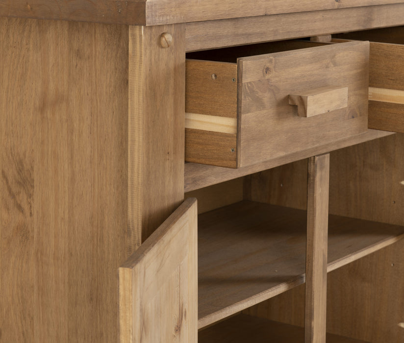 Tortilla 2 Door 2 Drawer Sideboard – Distressed Waxed Pine