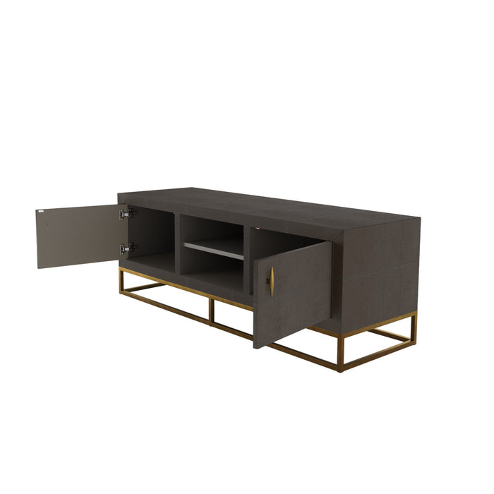 Hampton TV Unit | Brown Shagreen-Cheshire Furniture Outlet