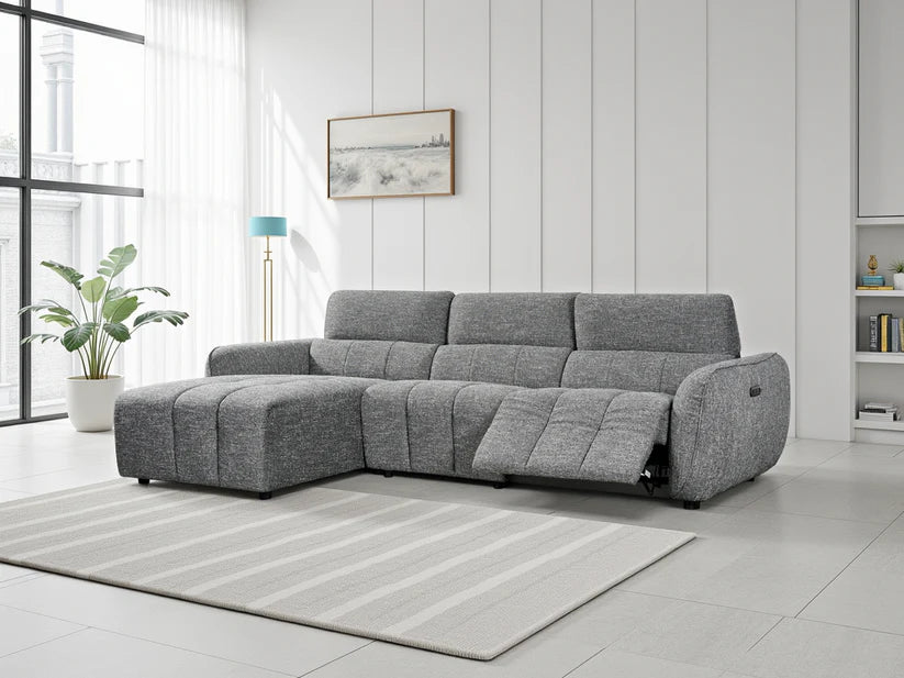 Turin Electric Recliner Sofa Left Hand