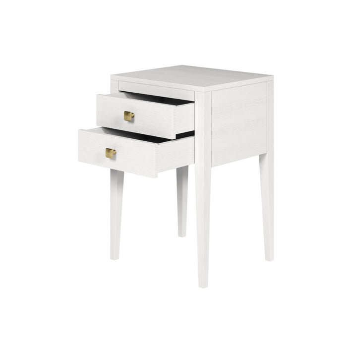 Radford Bedside | White | 2 Drawers-Cheshire Furniture Outlet