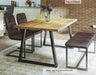 Urban Elegance - Reclaimed Small Wooden Dining Table with bench