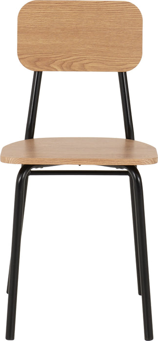 Warren 1+4 Dining Set – Russet Oak Effect/Black