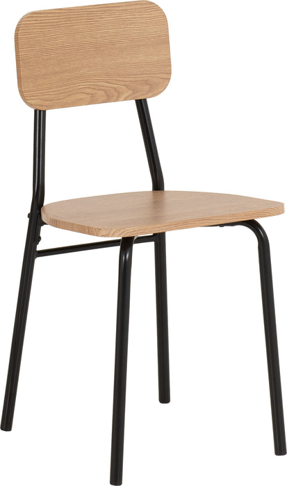 Warren 1+4 Dining Set – Russet Oak Effect/Black