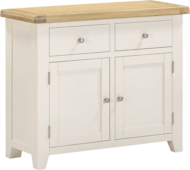 Windsor 2 Door 2 Drawer Sideboard – Ivory/Oak