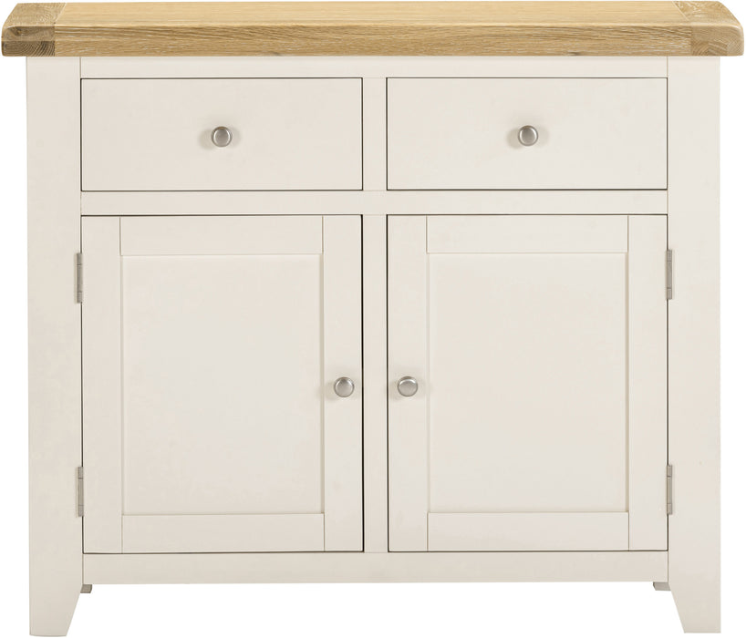 Windsor 2 Door 2 Drawer Sideboard – Ivory/Oak