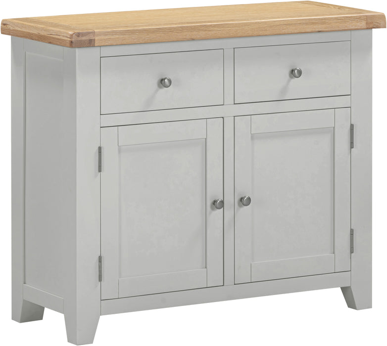 Windsor 2 Door 2 Drawer Sideboard – Pebble Grey/Oak