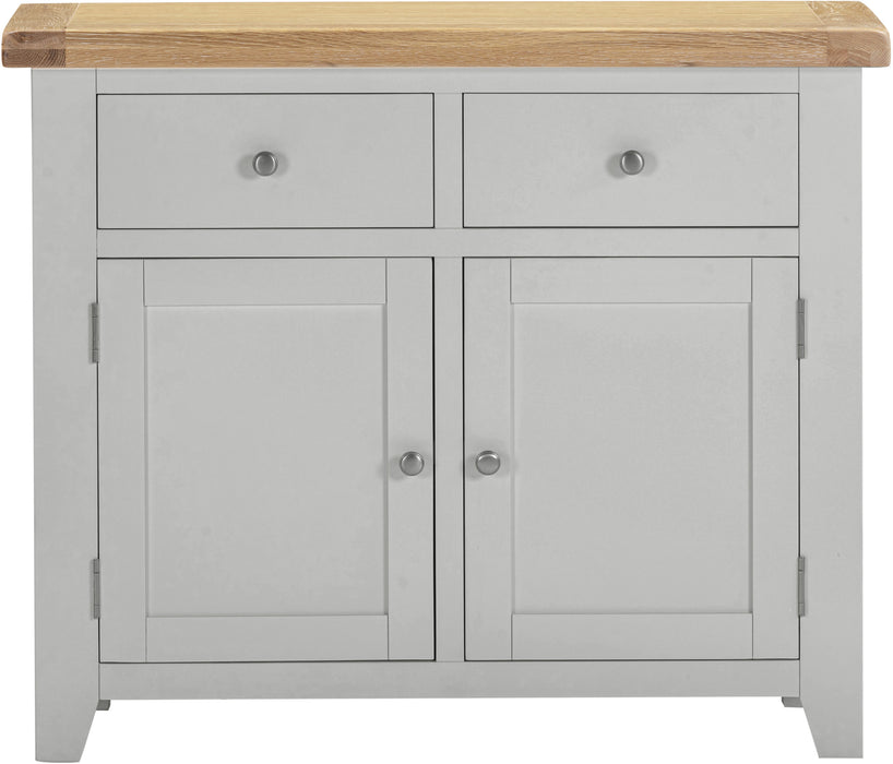 Windsor 2 Door 2 Drawer Sideboard – Pebble Grey/Oak