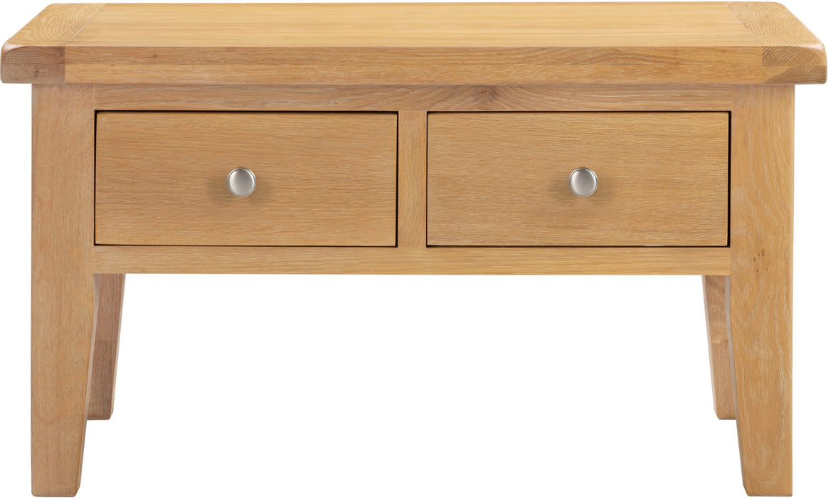 Windsor 2 Drawer Coffee Table - Natural Oak