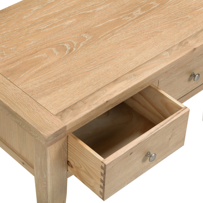 Windsor 2 Drawer Coffee Table - Natural Oak