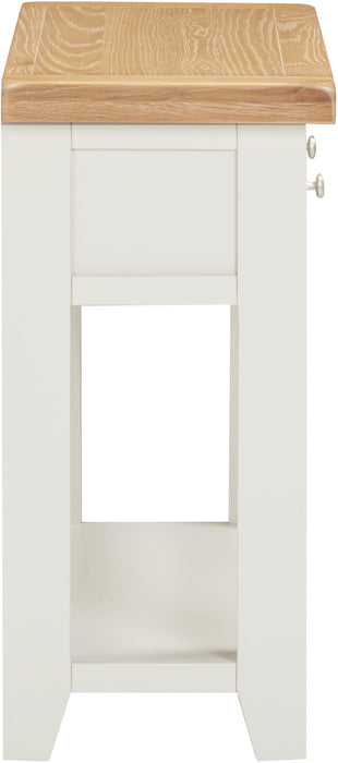 Windsor 2 Drawer Console Table - Ivory/ Oak