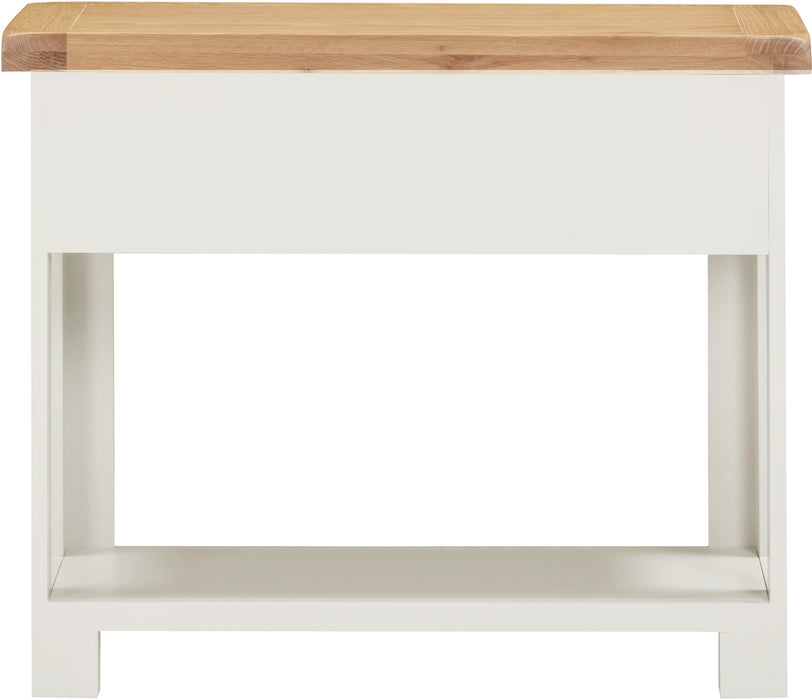 Windsor 2 Drawer Console Table - Ivory/ Oak