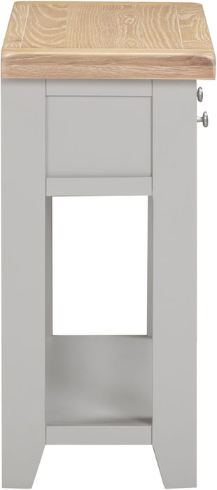 Windsor 2 Drawer Console Table - Pebble Grey/Oak