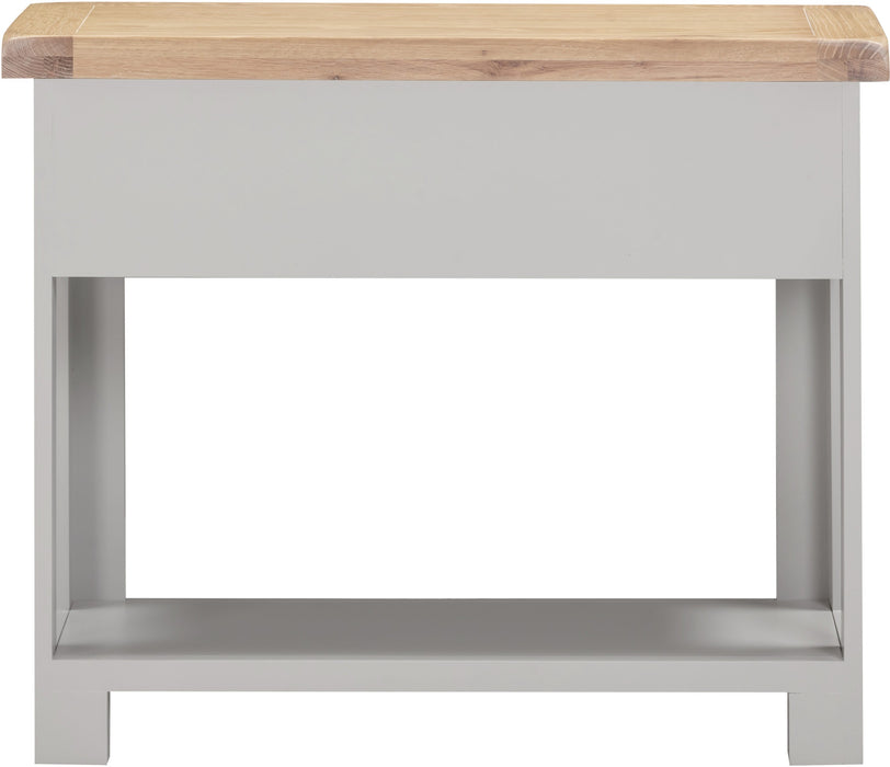 Windsor 2 Drawer Console Table - Pebble Grey/Oak