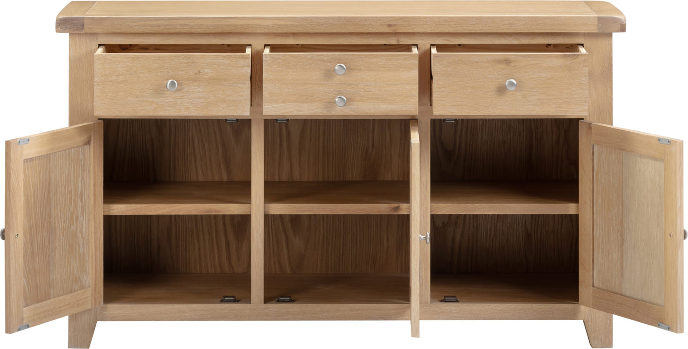Windsor 3 Door 3 Drawer Sideboard – Natural Oak