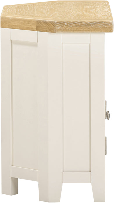 Windsor Corner TV Unit- Ivory/ Oak