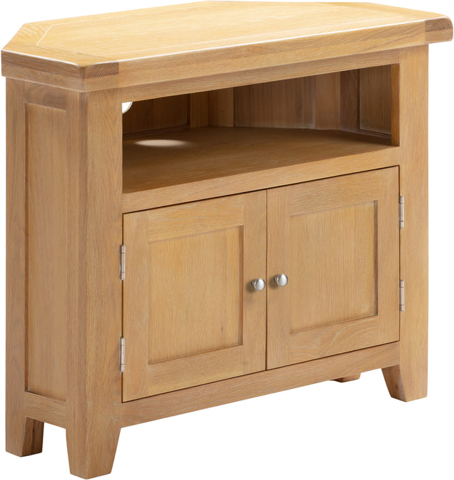 Windsor Corner TV Unit - Natural Oak