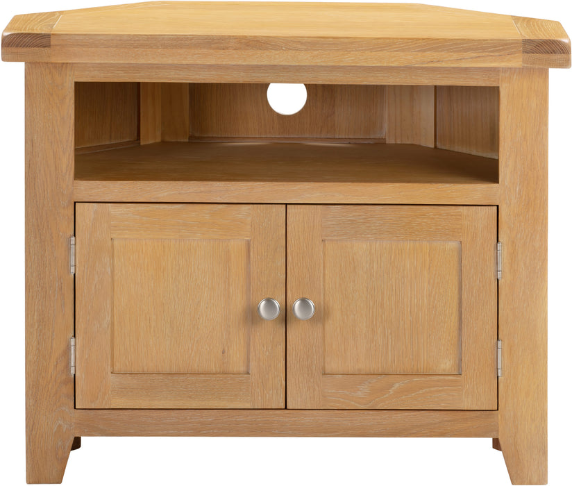 Windsor Corner TV Unit - Natural Oak