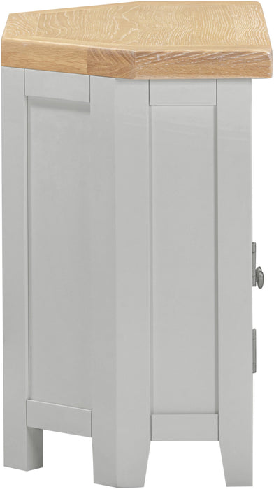 Windsor Corner TV Unit - Pebble Grey/ Oak