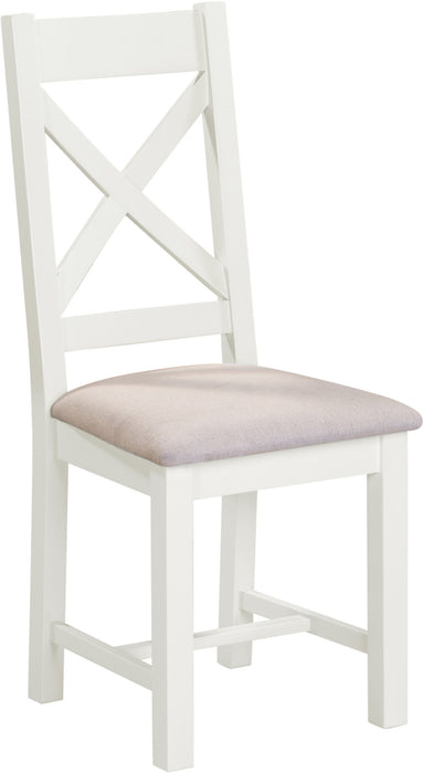Windsor Cross Back Chair (Box of 2) – Ivory/Oat Fabric