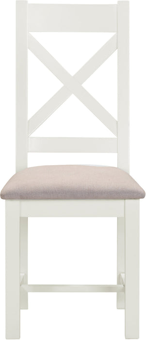 Windsor Cross Back Chair (Box of 2) – Ivory/Oat Fabric