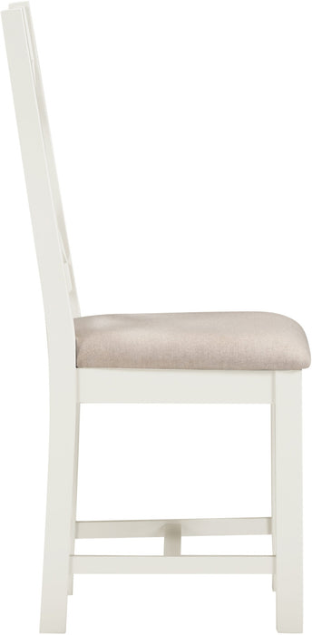 Windsor Cross Back Chair (Box of 2) – Ivory/Oat Fabric