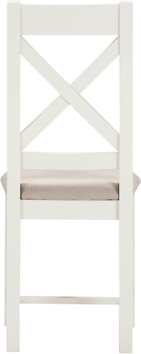 Windsor Cross Back Chair (Box of 2) – Ivory/Oat Fabric