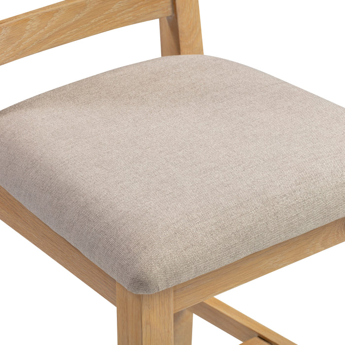 Windsor Cross Back Chair (Box of 2) – Natural Oak/Oat Fabric