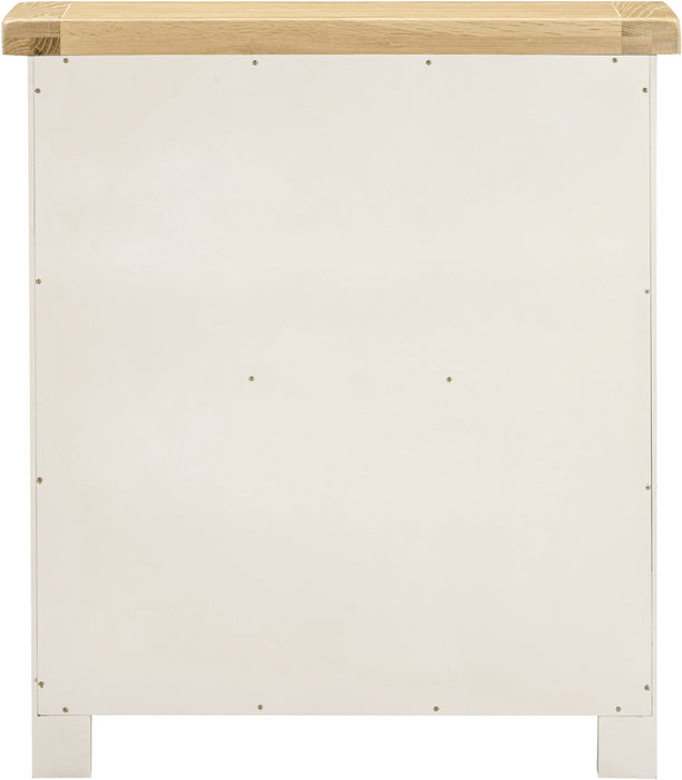 Windsor Low Bookcase - Ivory/ Oak