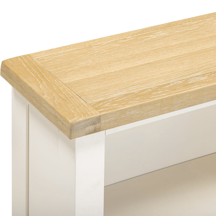 Windsor Low Bookcase - Ivory/ Oak