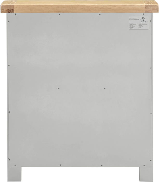 Windsor Low Bookcase - Pebble Grey/Oak