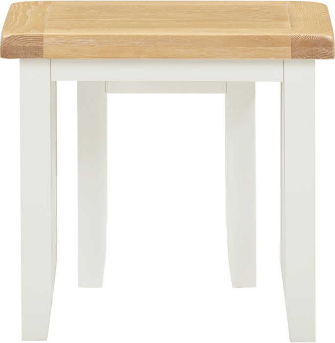 Windsor Nest Of 2 Tables - Ivory/Oak