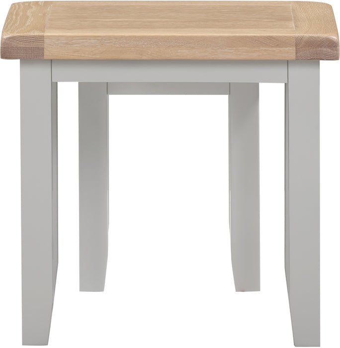 Windsor Nest Of 2 Tables- Pebble Grey/Oak