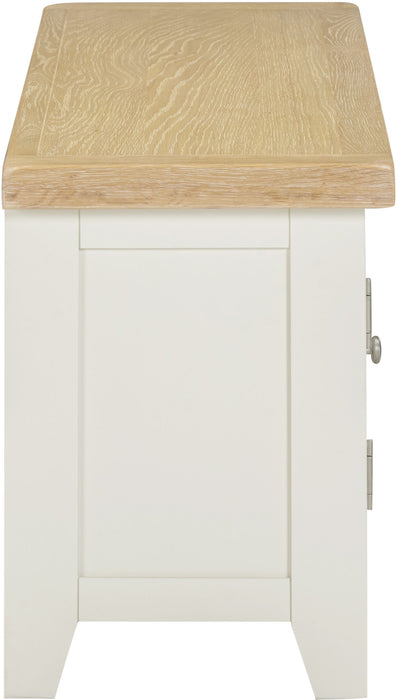 Windsor Straight Tv Unit - Ivory/Oak