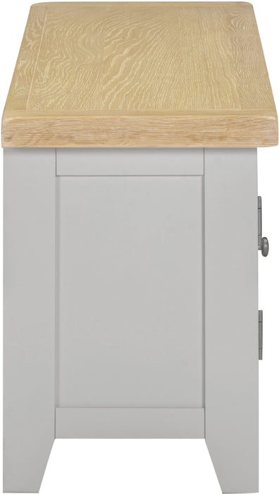 Windsor Straight TV Unit - Pebble Grey/Oak