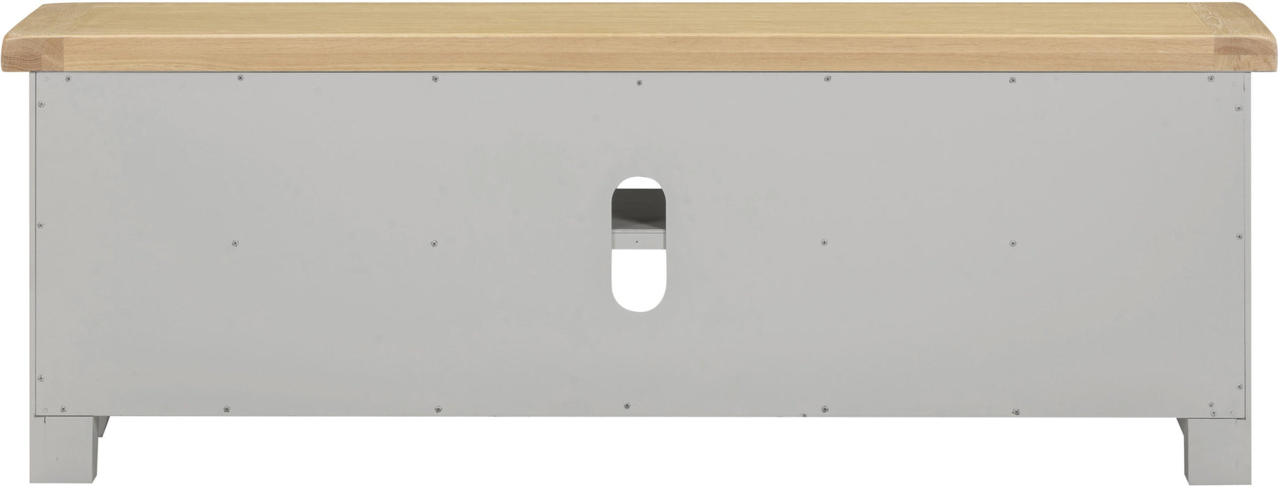 Pebble Display Unit Windsor Straight TV Unit - Pebble Grey/Oak — Cheshire Furniture Outlet